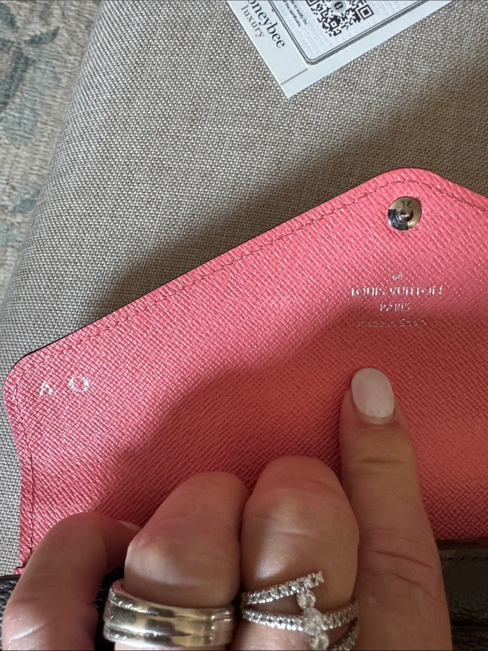 Louis Vuitton Monogram Wallet with Pink Flap